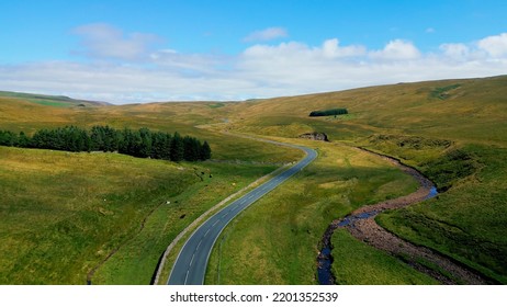 Beautiful Landscape Of Yorkshire Dales National Park - Drone Photography