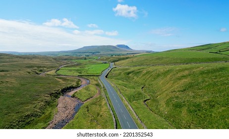 Beautiful Landscape Of Yorkshire Dales National Park - Drone Photography