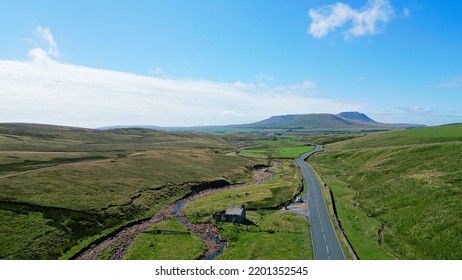 Beautiful Landscape Of Yorkshire Dales National Park - Drone Photography