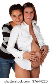 Beautiful Lesbian Couple Expecting A Baby