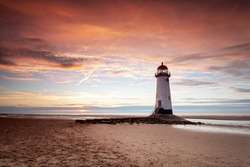 Beautiful Light At Talacre Lighthouse, Wales, UK