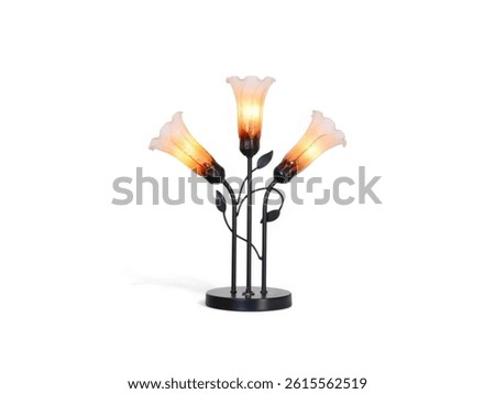 Beautiful Lily Flower Tiffany Glass Table Lamp 