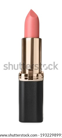 Beautiful lipstick isolated on white. Makeup product