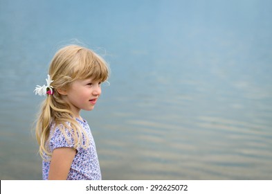 beautiful little blond girl portrait 