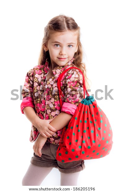 little girl with backpack