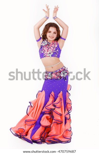 Beautiful Little Girl Belly Dancer Ballroom Stock Photo 470759687 ...