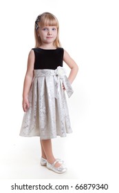 Beautiful Little Girl In  Elegant Dress