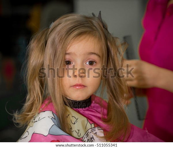 Beautiful Little Girl Long Hair Cuts Stock Photo Edit Now
