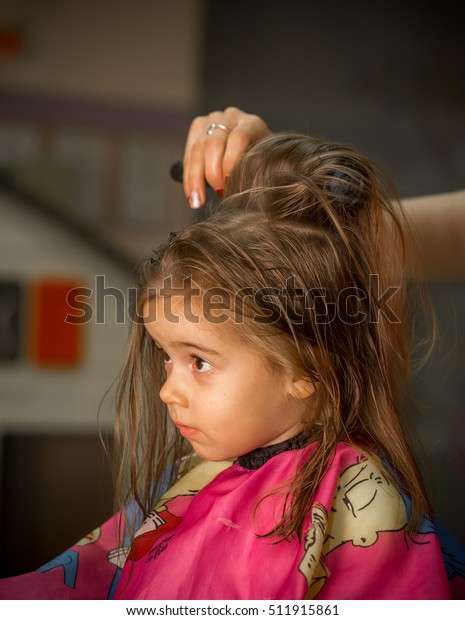 Beautiful Little Girl Long Hair Cuts Stock Photo Edit Now