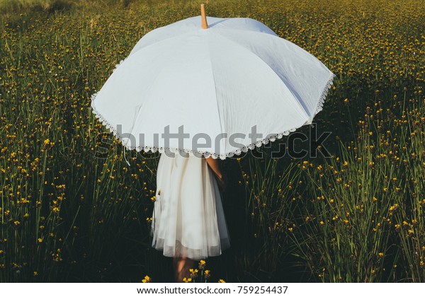 little white umbrella