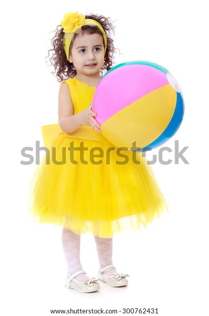 Beautiful Little Girl Short Dark Curly Stock Photo Edit Now