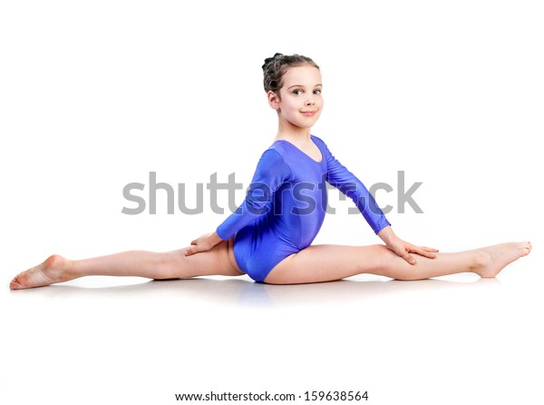 Beautiful Little Girl Sits On Splits Stock Photo 159638564 | Shutterstock