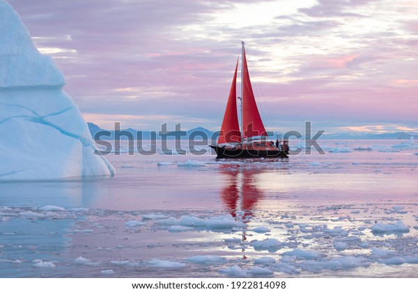 little red sailboat