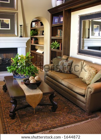 Beautiful Living Room Interior Stock Photo (Edit Now) 1644872