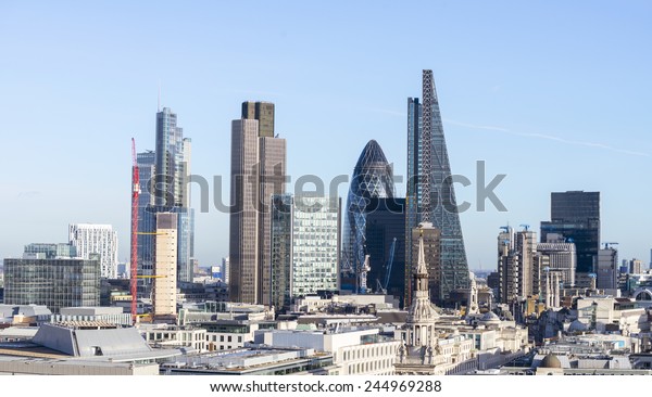 Schone Londoner Skyline Stockfoto Jetzt Bearbeiten