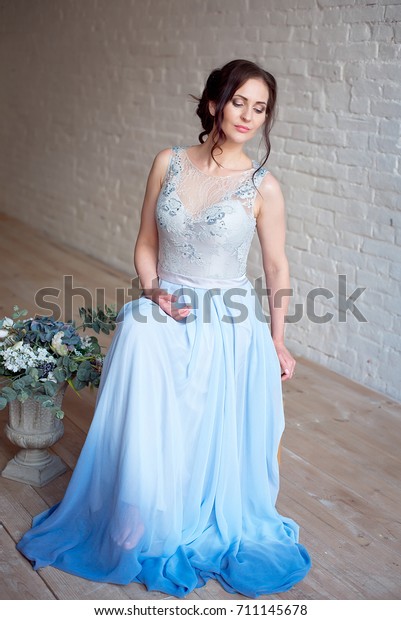 Beautiful Luxurious Woman Medium Brown Hair Stock Photo Edit Now