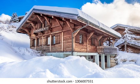 Beautiful Luxury Chalet In French Alps In The Winter