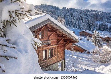 Beautiful Luxury Chalet In French Alps In The Winter