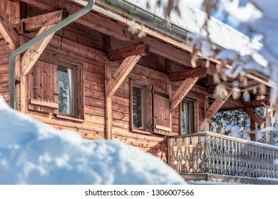 Beautiful Luxury Chalet In French Alps In The Winter