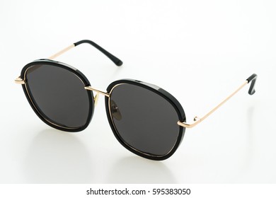 Beautiful Luxury Sunglasses Isolated On White Background