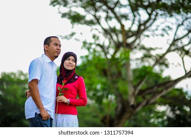 A beautiful Malay loving couple in Malaysia - Shutterstock ID 1311757394