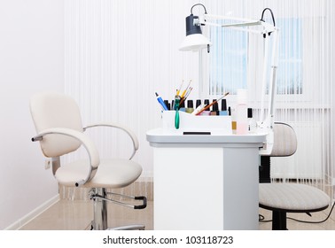 Beautiful Manicure Room In A Modern Beauty Salon