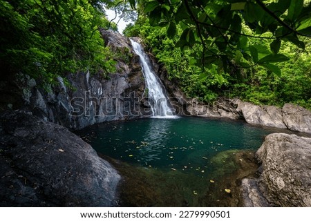Beautiful Maribiina waterfalls at Bato, Catanduanes, Philippines.
