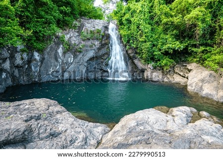 Beautiful Maribiina waterfalls at Bato, Catanduanes, Philippines.