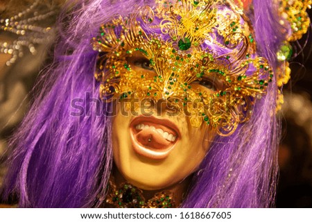 Beautiful masks during the Venetian carnival

