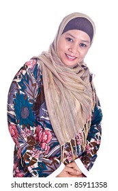 Beautiful Mature Malay Muslim Woman In Scarf