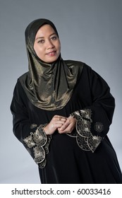 Beautiful Mature Muslim Malay Woman In Studio