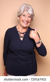 Beautiful Mature Woman Being Happy 