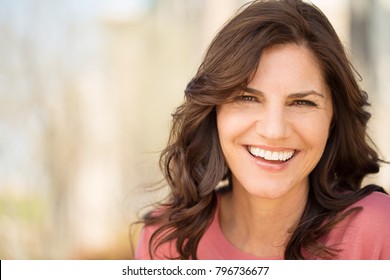 Beautiful Mature Woman Smiling.