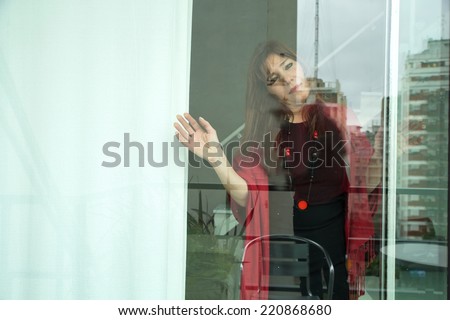 Similar – Young girl posing outdoor