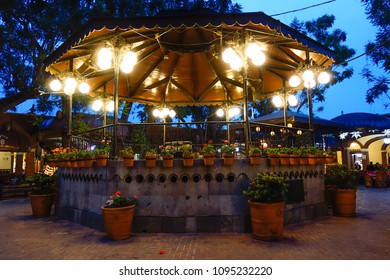 Beautiful Mexican Kiosk In The Evening. Tlaquepaque, Jalisco.