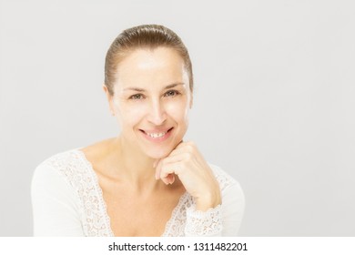 Beautiful Middle Aged Woman. Skin Care