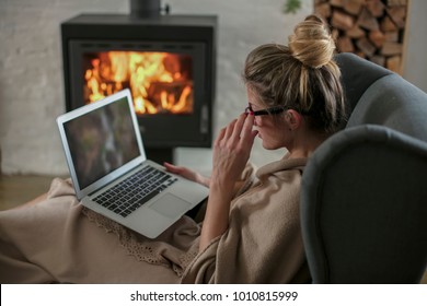 Laptop Fireplace Stock Photos Images Photography Shutterstock