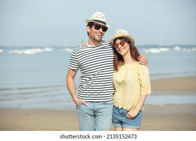 Beautiful Millennial Couple At The Beach