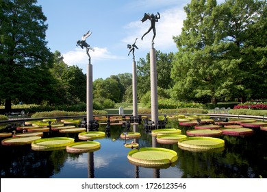 Beautiful Missouri Botanical Garden In City ST Louis,  MO USA July 2018.