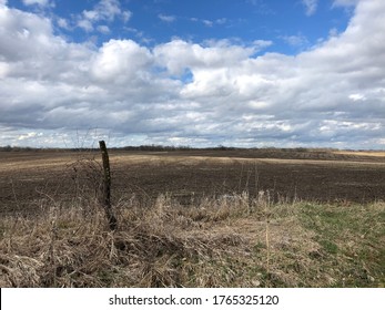 Beautiful Missouri Farmland And Cloudy Skies