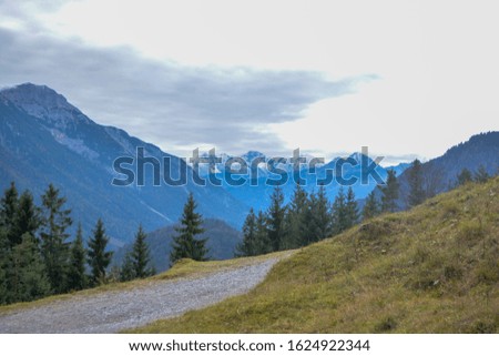 Beautiful mittenwald village and karwendel mountains, in autumn