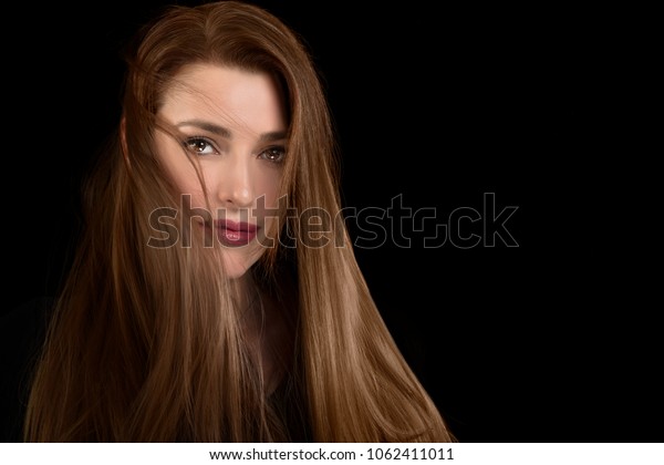 Beautiful Model Girl Tousled Hair Style Stock Photo Edit Now