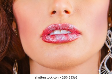 Beautiful Model With Lips