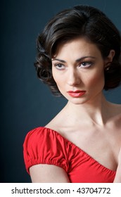 Beautiful Model in red