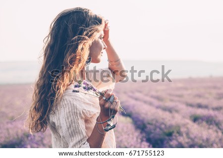 Similar – Image, Stock Photo Flowers backlit with person