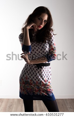 Similar – Young girl posing outdoor