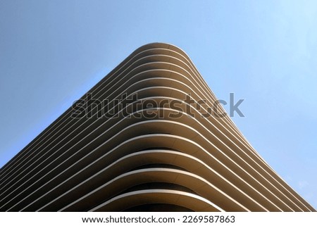 Beautiful modern architecture of the building against the sky