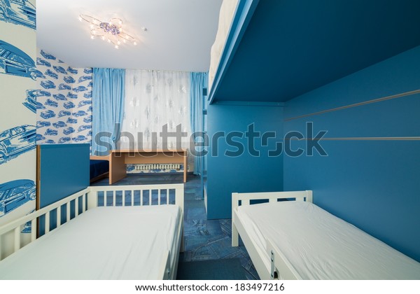 Beautiful Modern Children Bedroom Wallpapers Cars Stock