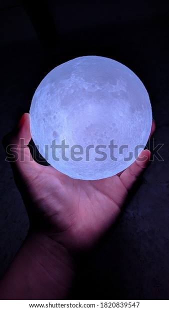Beautiful moon light in the\
dark