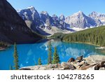 Beautiful Moraine Lake in Banff National Park, Alberta, Canada